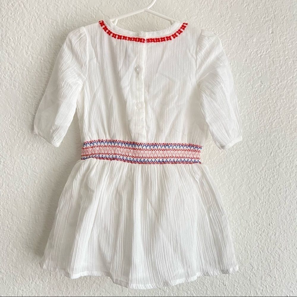 NWT Janie & Jack cotton gauze embroidered dress - Picture 9 of 11